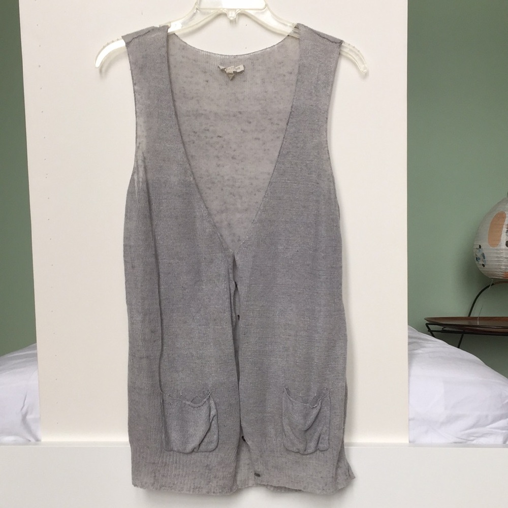 Eileen Fisher knitted vest.